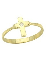 nice tiny cross gold baby ring